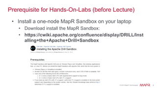 © 2015 MapR Technologies 3
Objectives of this session
• What is HBase?
– Why do we need NoSQL / HBase?
– Overview of HBase & HBase data model
– HBase Architecture and data flow
• Design considerations when migrating from RDBMS to HBase
• MapReduce and HBase
• Hive and HBase
• Drill and HBase
 