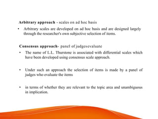 Scaling in research methodology