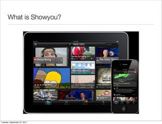 What is Showyou?




Tuesday, September 27, 2011
 