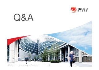 Q&A
9/10/2013 Confidential | Copyright 2013 TrendMicro Inc. 30
 