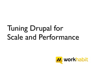 Tuning Drupal for
Scale and Performance
 