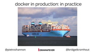 @pietroshannon @bridgetkromhout
docker in production: in practice
 