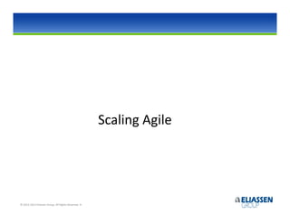 Scaling Agile




© 2012-2013 Eliassen Group. All Rights Reserved -4-
 