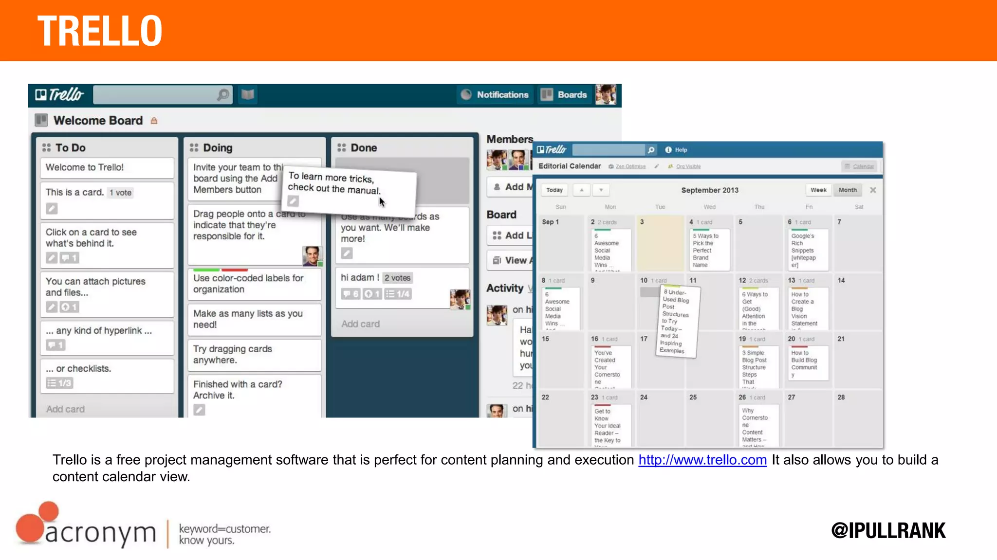 Trello is a free project management software that is perfect for content planning and execution
http://www.trello.com It also allows you to build a content calendar view.
 