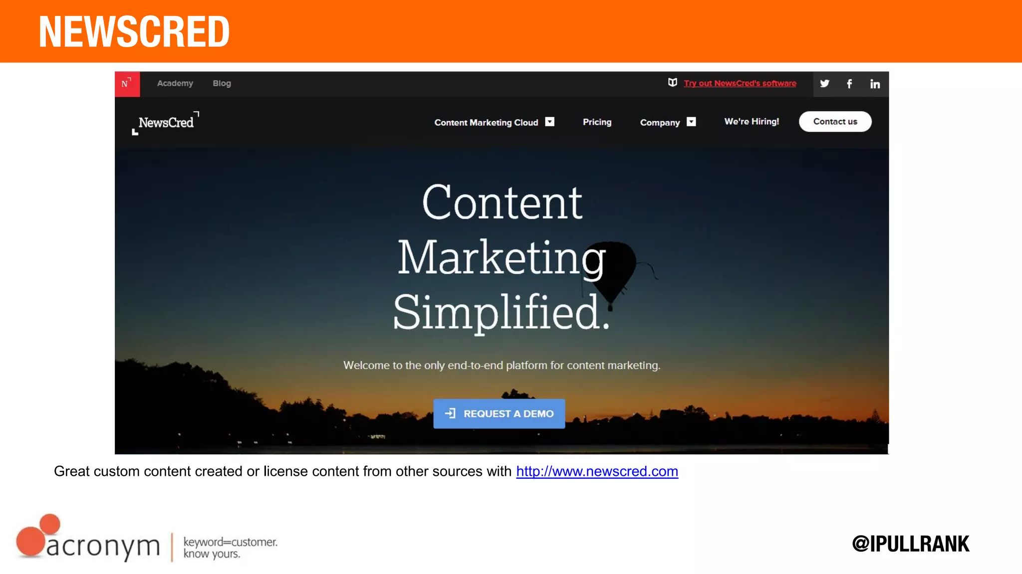 Great custom content created or license content from other sources with http://www.newscred.com
 