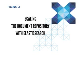 SCALINGSCALING
THE DOCUMENT REPOSITORYTHE DOCUMENT REPOSITORY
WITH ELASTICSEARCHWITH ELASTICSEARCH
 