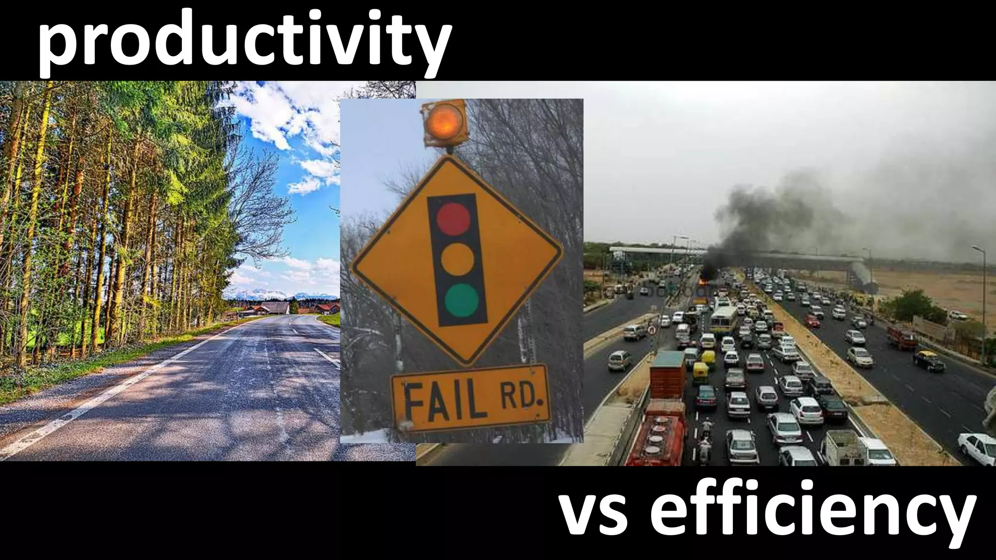 productivity




               vs efficiency
 