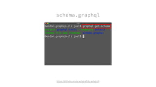 schema.graphql
https://github.com/graphql-cli/graphql-cli
 