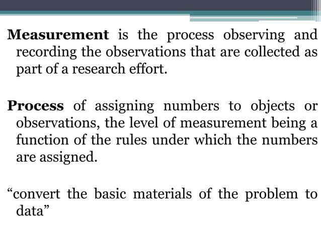 Scaling and measurement technique | PPT