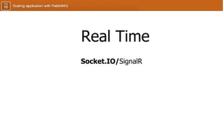 Real Time
Socket.IO/SignalR
 
