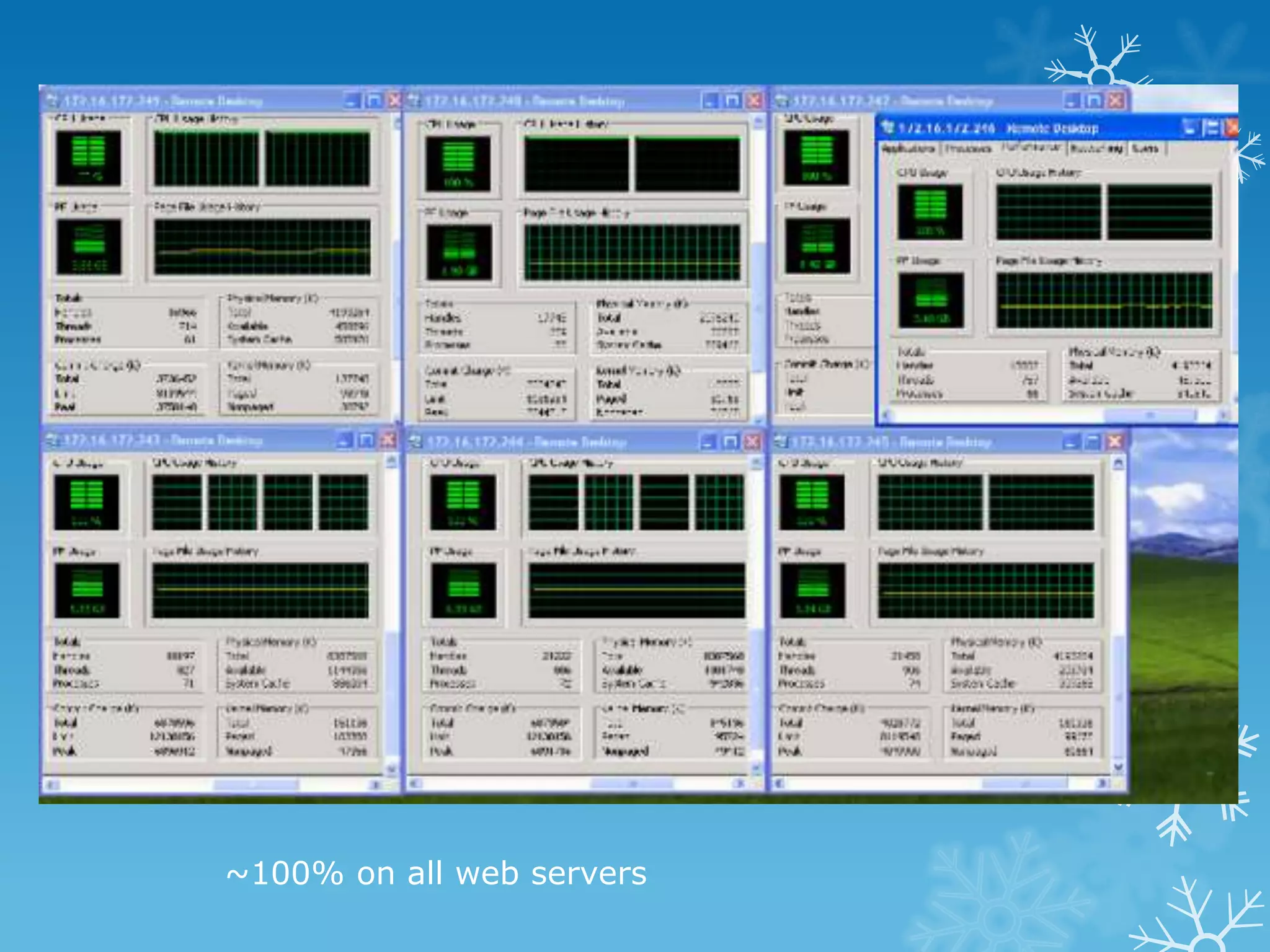 ~100% on all web servers
 