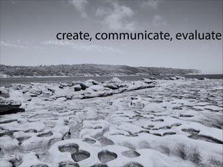create, communicate, evaluate

 