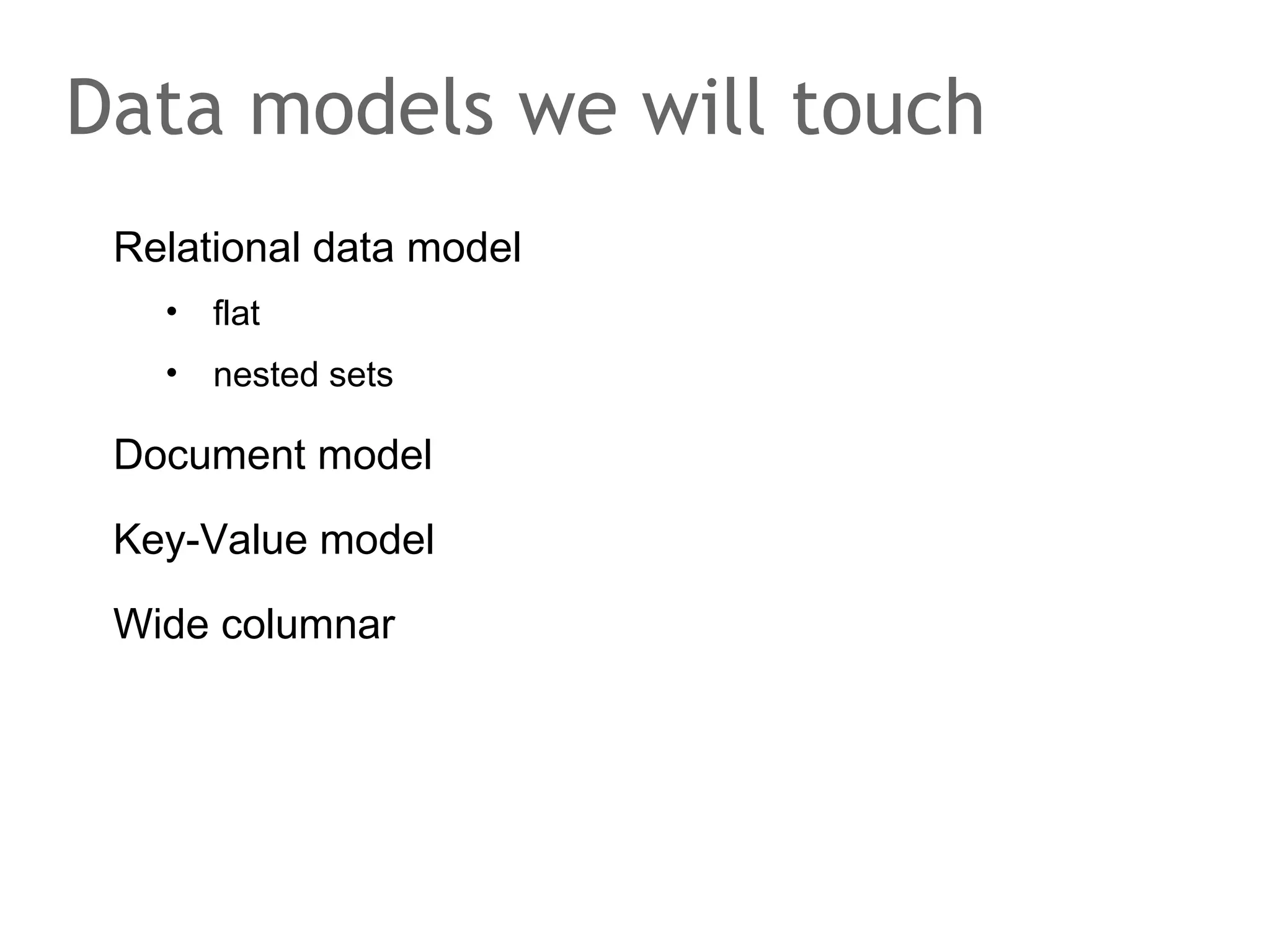 The speaker says...
As mentioned, data consistency is a major topic for
database systems. But, what is data, what makes it...?
Obviously, all our data has a type and a value range/domain
associated with it. For example, a string is a sequence of
alphanumeric characters. Whereas a number contains of
digits only.

 