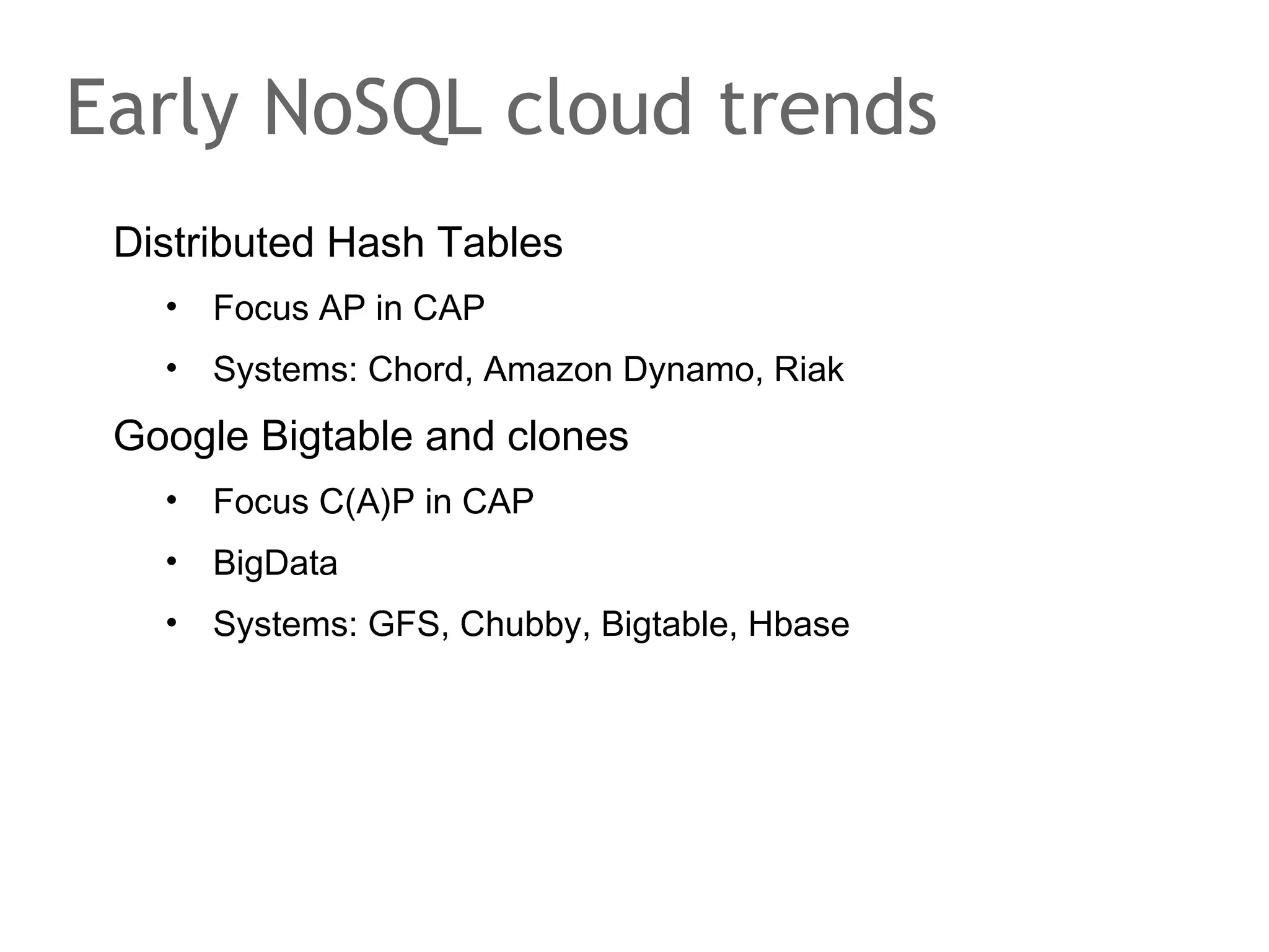 MySQL? Decade of cosmetics...
The basic rule remains the same
•

Database internal query cache: hard-state, consistent

•

Fast access: MySQL speaks Memcache protocol

First tier

Second
tier

PHP

PHP
MySQL
Memcache Query Cache

 