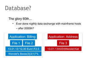 Data massage: How databases have been scaled from one to one million nodes