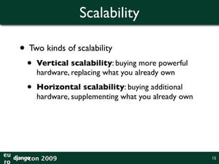 Horizontal Scalability


     The ability to increase a system’s capacity by adding
               more processing units (...