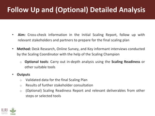 Scaling better, together: An outline of ILRI’s approach to scaling