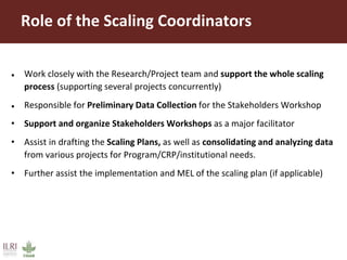 Scaling better, together: An outline of ILRI’s approach to scaling