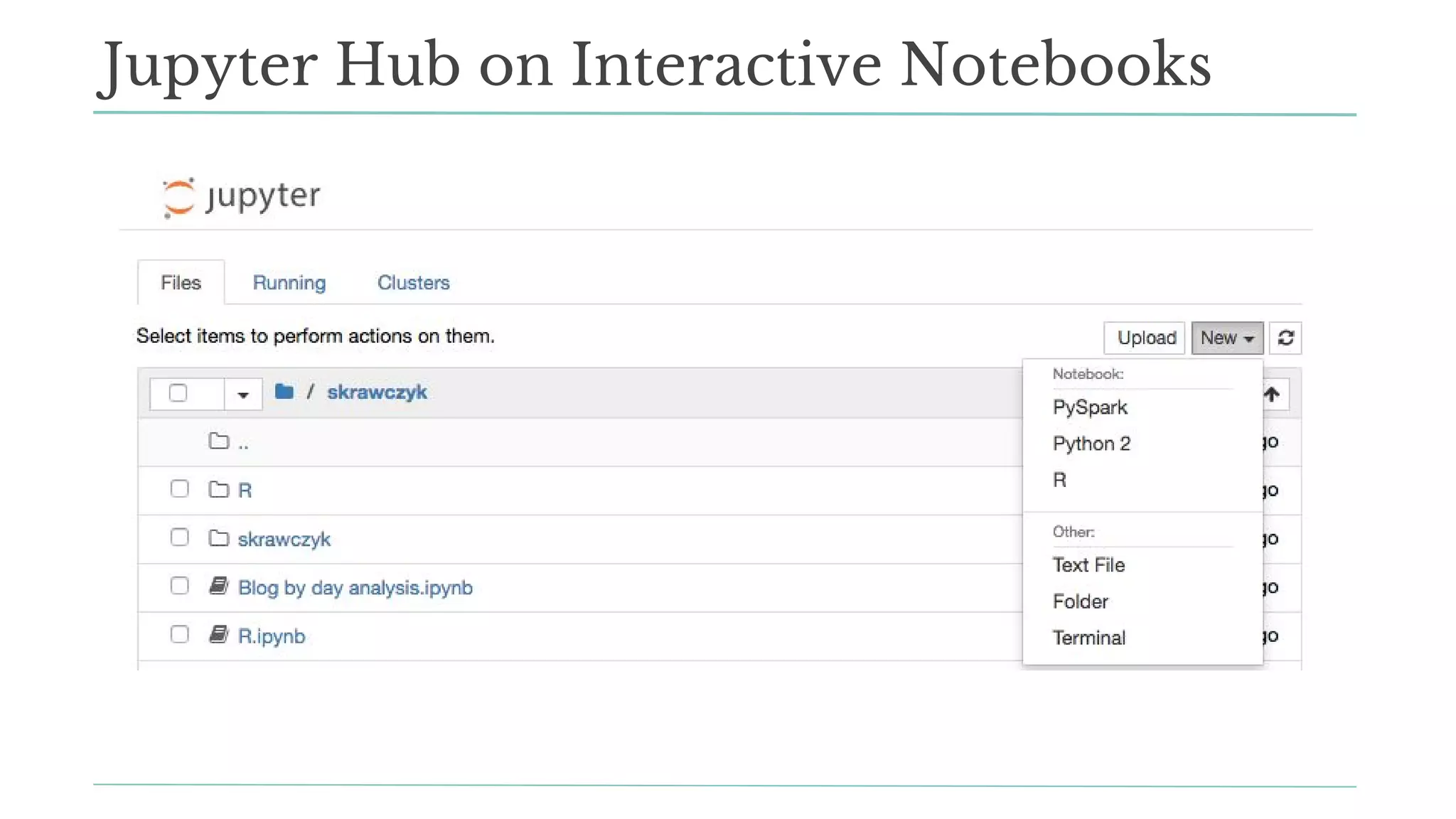 Jupyter Hub on Interactive Notebooks
 