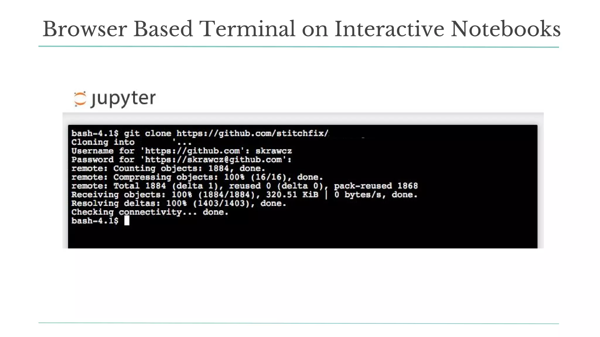 Browser Based Terminal on Interactive Notebooks
 