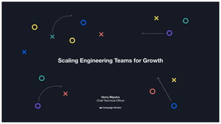 Scaling Engineering Teams for Growth
Herry Wiputra
Chief Technical Oﬃcer
 