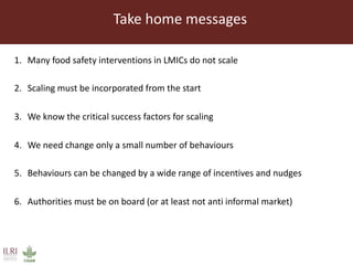 Scaling food safety innovations in traditional markets