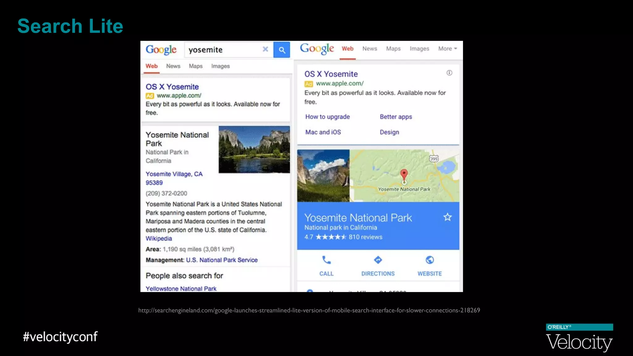 Search Lite
http://searchengineland.com/google-launches-streamlined-lite-version-of-mobile-search-interface-for-slower-connections-218269
 