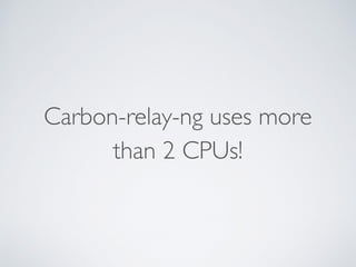 Carbon-relay-ng uses more
than 2 CPUs!
 