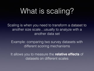 Scaling in R | PPT