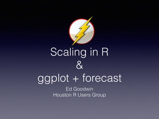 Scaling in R
&
ggplot + forecast
Ed Goodwin
Houston R Users Group
 