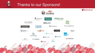 #jenkinsconf
Footer
Thanks to our Sponsors!
78
 