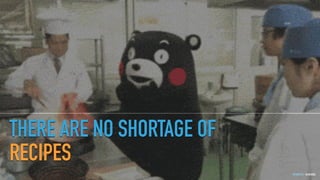 GOTHELF.CO / @JBOOGIE
THERE ARE NO SHORTAGE OF
RECIPES
 