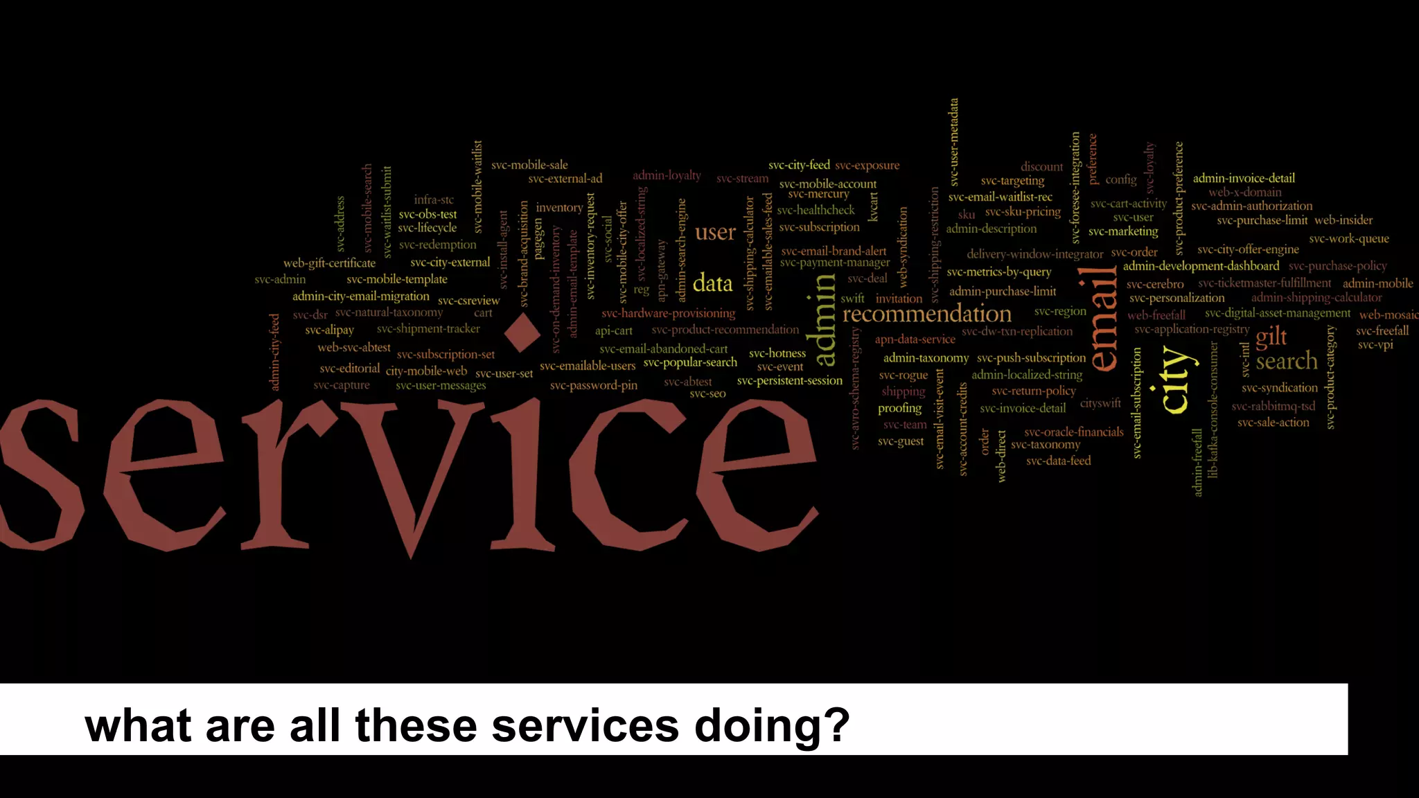 what are all these services doing?
 