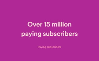 Over 15 million
paying subscribers
Paying subscribers
 