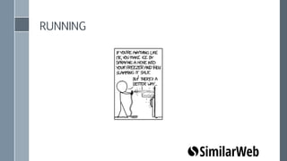 Hardware
› 110 machines
› 5.20 TB Memory
› 6600 VCores
› Yarn
› Block size 128 MB
› Cluster is shared with other
MapReduce jobs and
HBase
› 60 Vcores per machine
› 64GB Memory
– ~1 GB per VCore
› 12 Cores
– 5 Vcores per physical core
(tuned for MapReduce)
› CentOS 6.6
› cdh-5.4.8
 