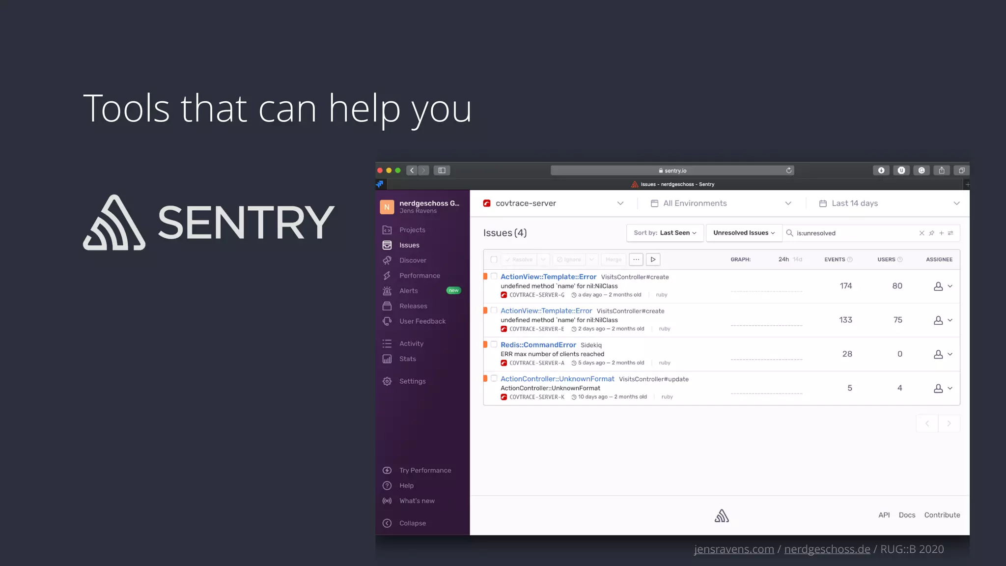 jensravens.com / nerdgeschoss.de / RUG::B 2020
Tools that can help you
 