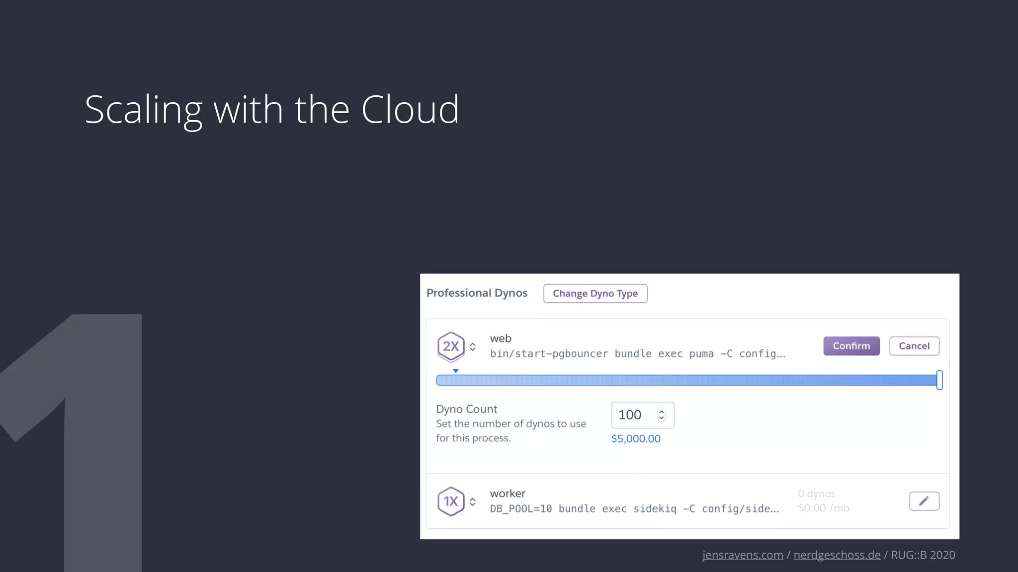 jensravens.com / nerdgeschoss.de / RUG::B 2020
Scaling with the Cloud
 