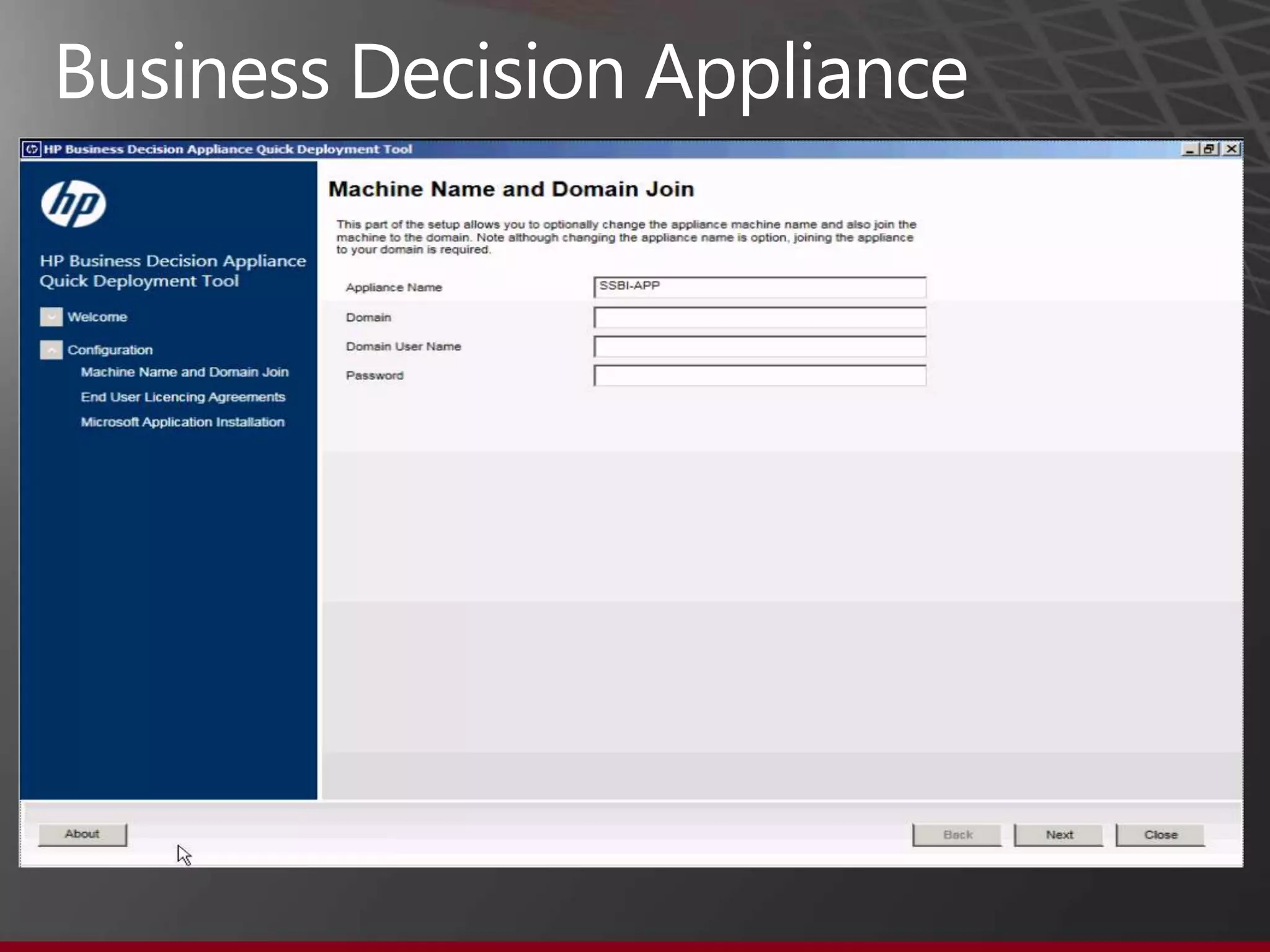 Business Decision Appliance (BDA)




                                    25
 