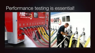 Performance testing is essential! 
Text 
 
