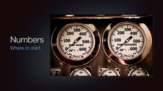 Numbers 
Where to start. 
 