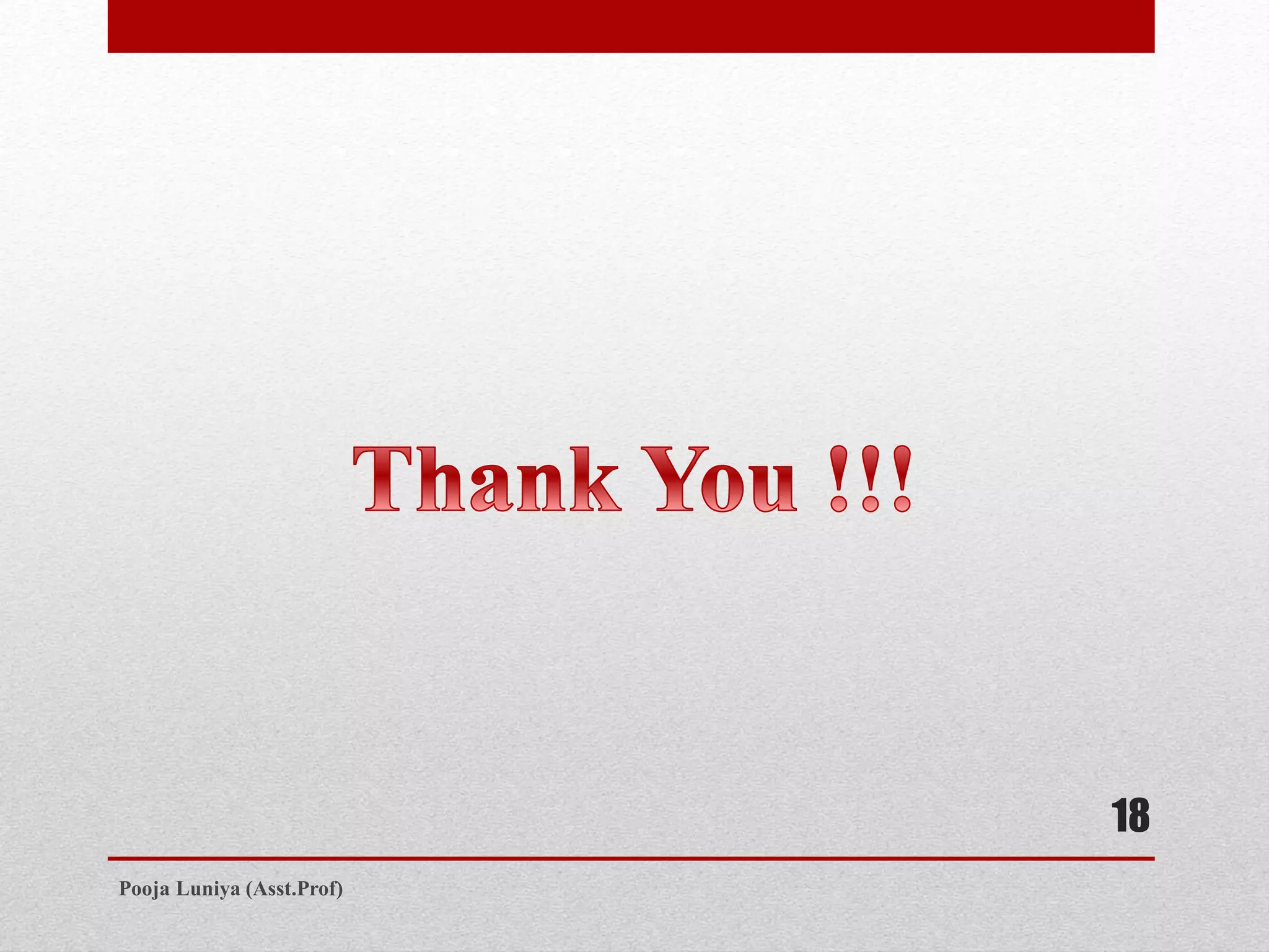 18
Pooja Luniya (Asst.Prof)
 