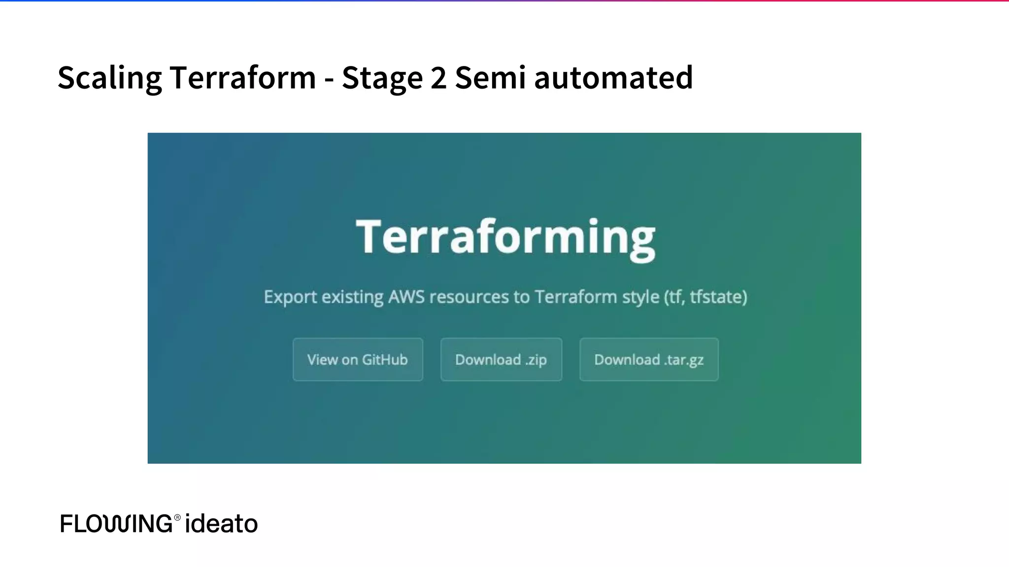 Scaling Terraform - Stage 2 Semi automated
 