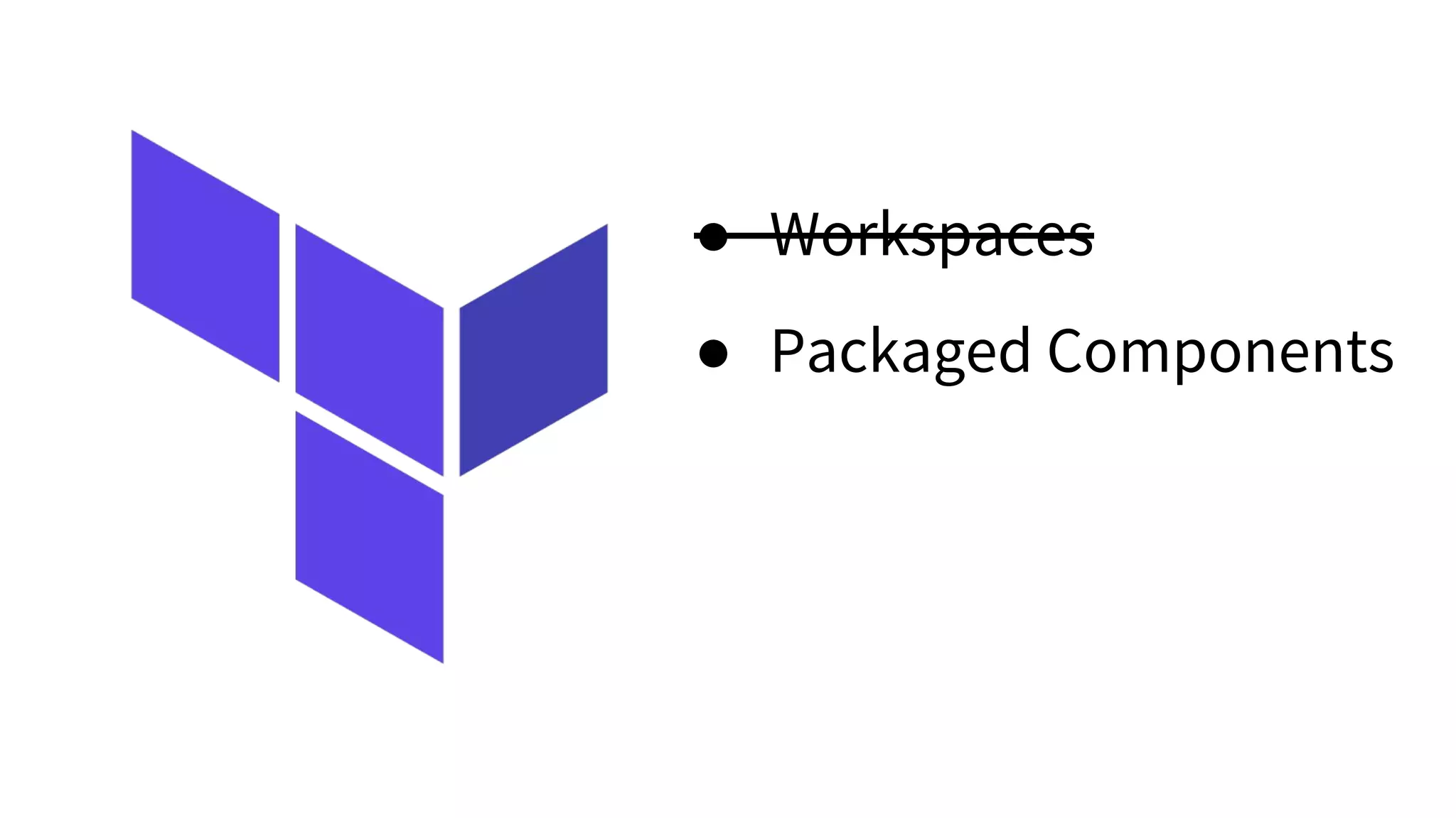 ● Workspaces
● Packaged Components
 