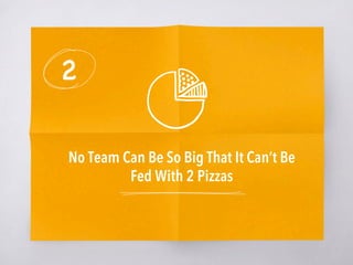 2
No Team Can Be So Big That It Can’t Be
Fed With 2 Pizzas 
 