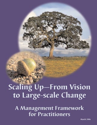 Scaling Up—From Vision
 to Large-scale Change
 A Management Framework
     for Practitioners
                     March 2006
 