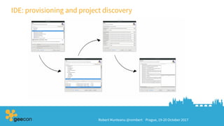 Robert Munteanu @rombert Prague, 19-20 October 2017
IDE: provisioning and project discovery
 