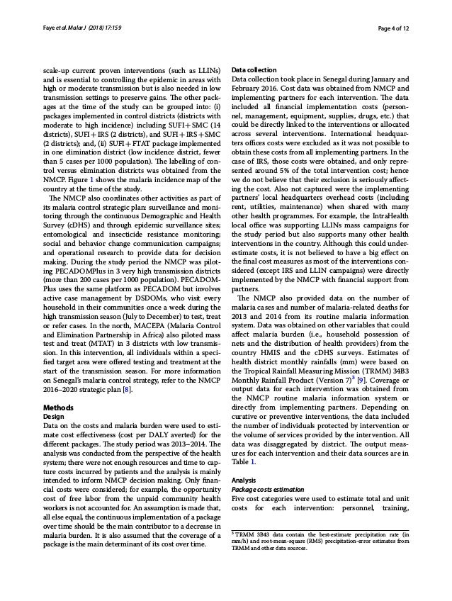 Scaling Up Malaria Intervention Packages In Senegal Using Cost Eff