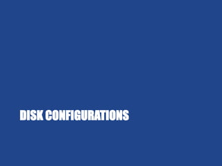 Disk configurations