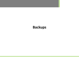 Backups
 