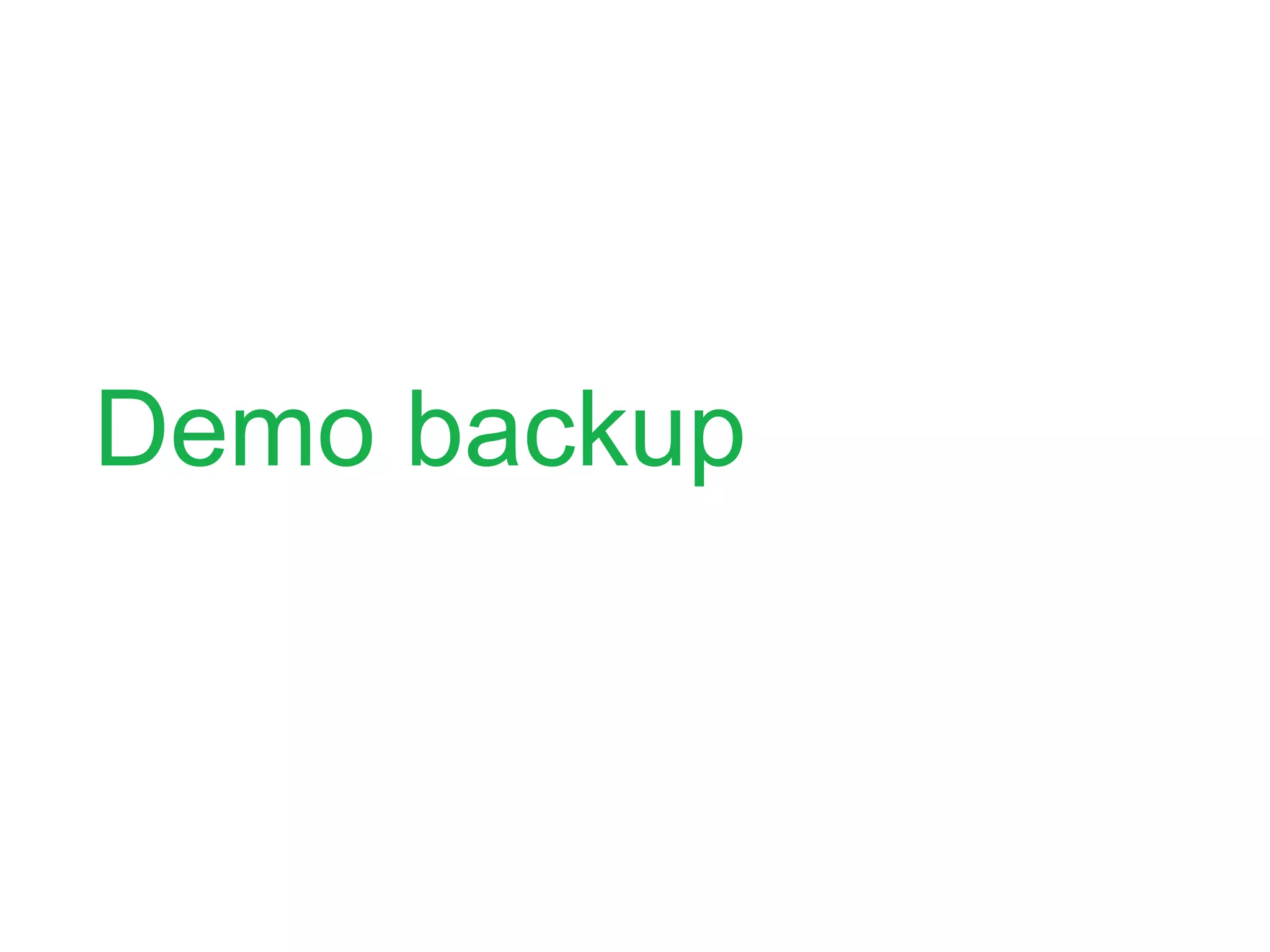Demo backup
 